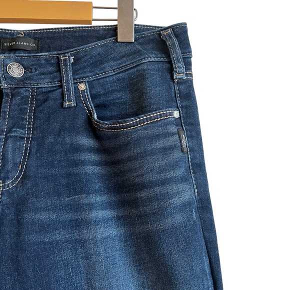 Silver Jeans Suki Straight Fit Dark Denim Jeans 34x33 - Picture 6 of 14